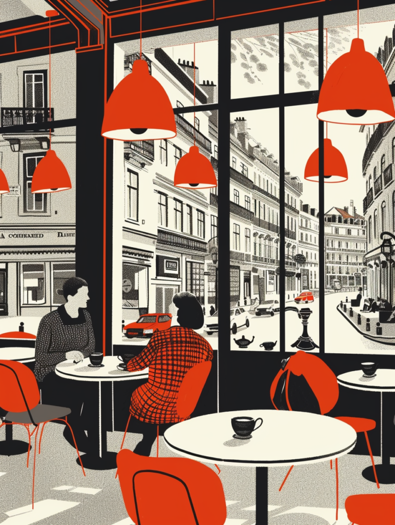 inside a Portuguese café